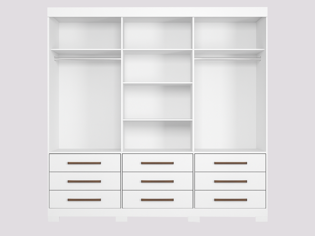 MB. NT5030/127 WARDROBE ON MDP WHITE NOTAVEL