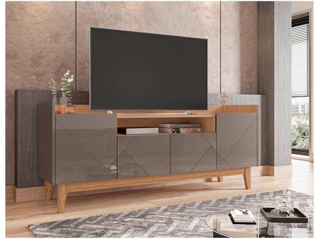 MB. TV STAND ADRIA PEARL GREY HIGH GLOSS NOCE CASA. 11071586