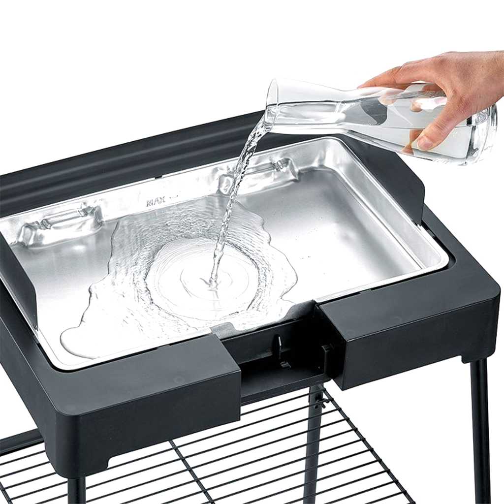 EL. BBQ. BARBECUE SUR PIED- PLAQUE GRILL- 2200W SEVERIN. 8568