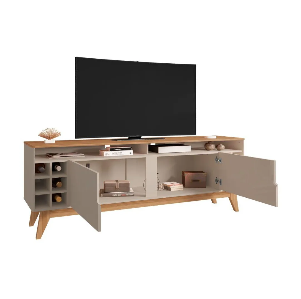MB. TV STAND WINE 1.6m OFF WHITE HIGH GLOSS NOCE CASA. 11078346