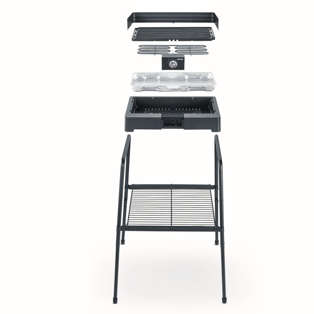EL. BBQ. BARBECUE SUR PIED- PLAQUE GRILL- 2200W SEVERIN. 8568