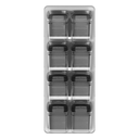 VR. COB1400BCF ENSEMBLE DE BOITES ORGANISATEURS HERMÉTIQUES 9 PIÈCES COL BLANC -OU