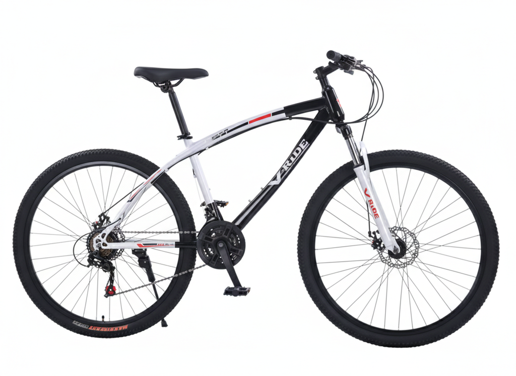 MTBR1-29 VTT 29 - AMORTISSEUR AVANT - 24 VITESSES - FREIN A DISQUE - ROUGE/NOIR/VERT/JAUNE V RIDE 