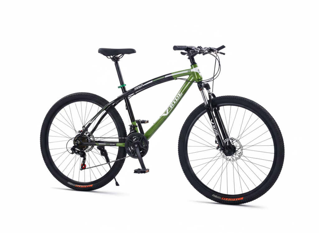 MTBR1-29 VTT 29 - AMORTISSEUR AVANT - 24 VITESSES - FREIN A DISQUE - ROUGE/NOIR/VERT/JAUNE V RIDE 