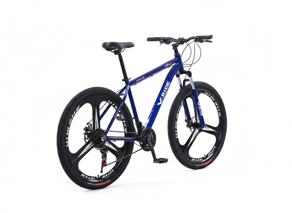 MTBS1-29 VTT29 - CADRE EN ALUMINIUM - JANTE EN ALLIAGE MAG A 3 RAYONS - 24 VITESSES - AMORTISSEUR AVANT - FREIN A DISQUE - BLEU MARINE/BLEU CLAIR V RIDE 