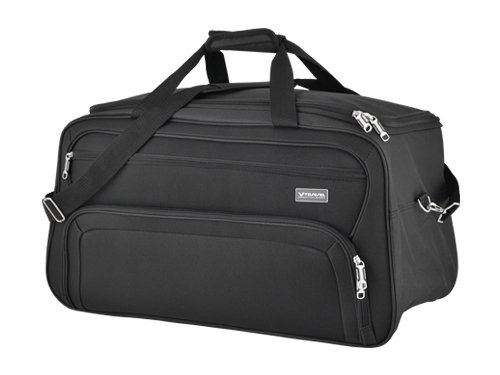 SAC DE VOYAGE 24" PLIABLE/BANDOULIERE/MULTIPLES POCHES - NOIR/BLEU/GRIS JASPER-24