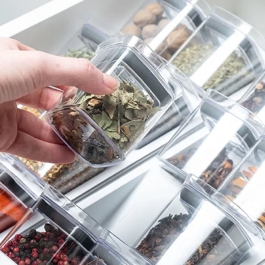 VR. COB1400BCF ENSEMBLE DE BOITES ORGANISATEURS HERMÉTIQUES 9 PIÈCES COL BLANC -OU