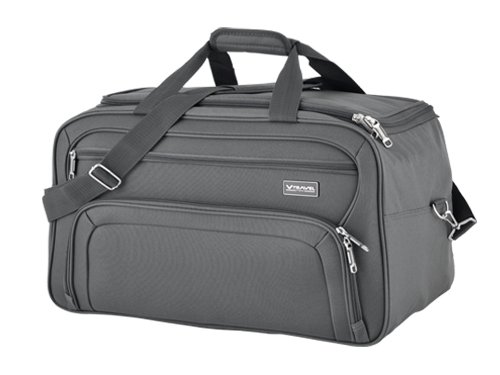 SAC DE VOYAGE 24" PLIABLE/BANDOULIERE/MULTIPLES POCHES - NOIR/BLEU/GRIS JASPER-24