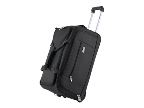 SAC DE VOYAGE A ROULETTE 24" POIGNEE TELESCOPIQUE/PLIABLE/BANDOULIERE/MULTIPLES POCHES- NOIR/BLEU/GRIS PALMER-24