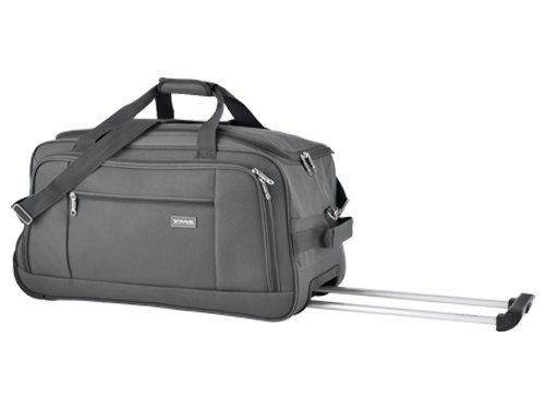 SAC DE VOYAGE A ROULETTE 28" POIGNEE TELESCOPIQUE/PLIABLE/BANDOULIERE/MULTIPLES POCHES- NOIR/BLEU/GRIS PALMER-28