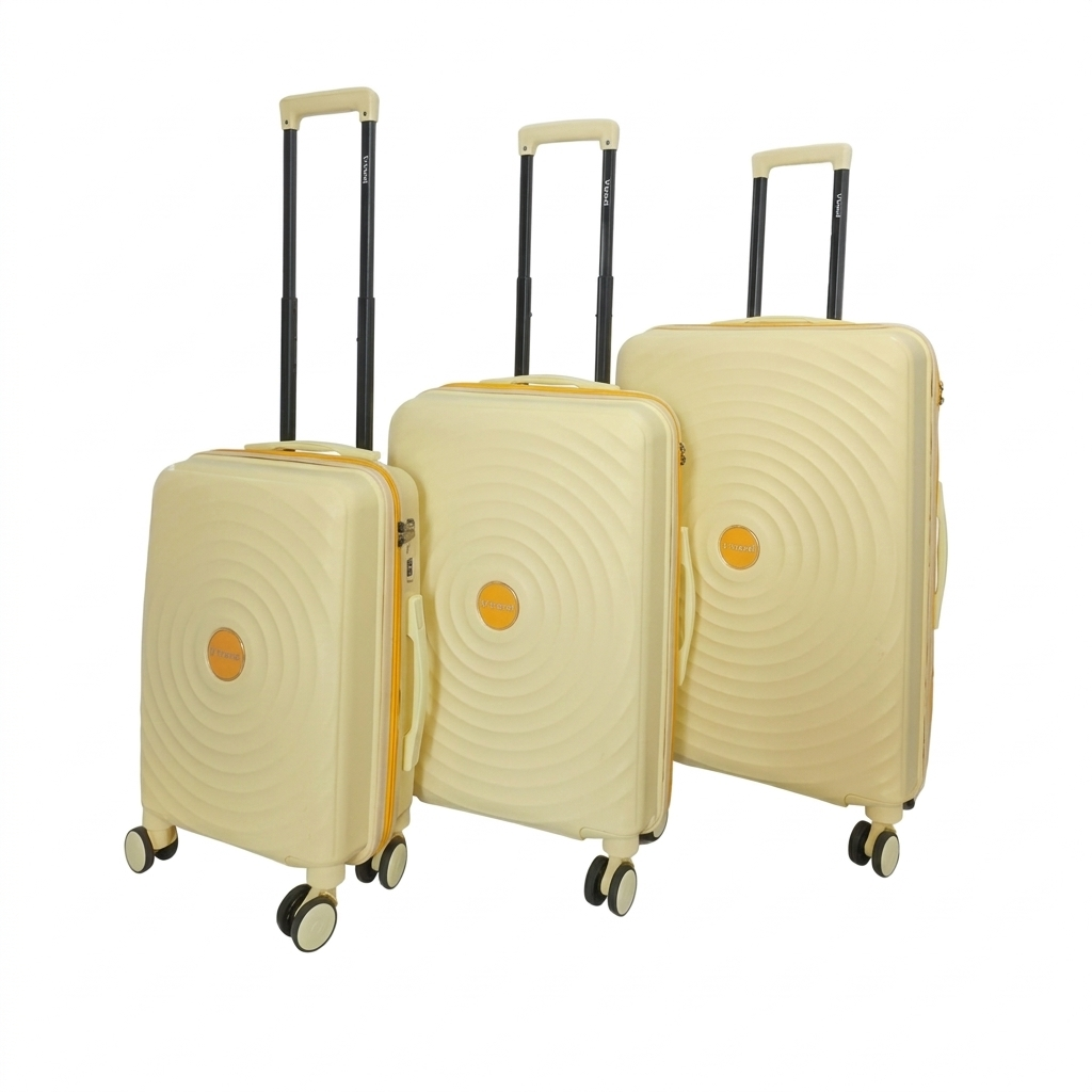 VL. VALISE HARD CASE- SERIE DE 03PCS (20"-24"-28") jaune crème/vert olive/grenat/cyan/vert sarcelle/gris/noir (07c) V-TRAVEL. LISBON