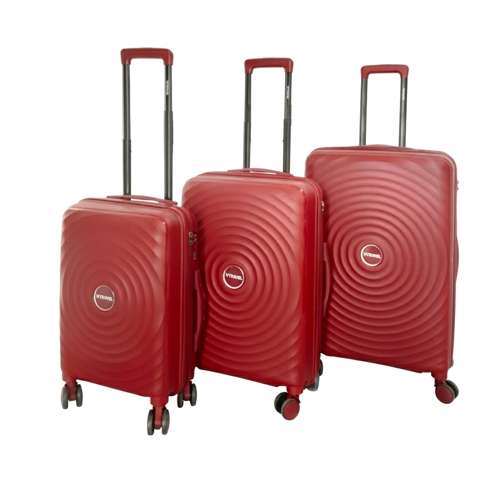 VL. VALISE HARD CASE- SERIE DE 03PCS (20"-24"-28") jaune crème/vert olive/grenat/cyan/vert sarcelle/gris/noir (07c) V-TRAVEL. LISBON