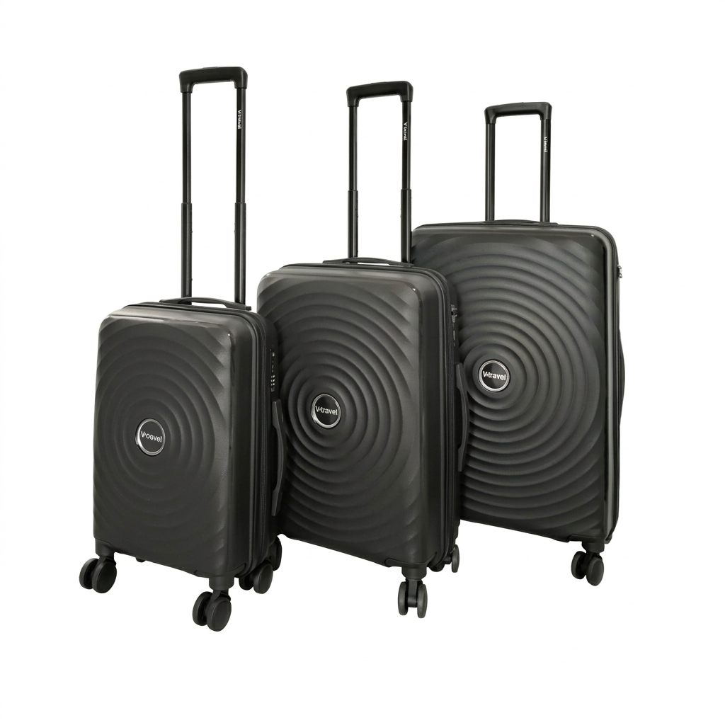 VL. VALISE HARD CASE- SERIE DE 03PCS (20"-24"-28") jaune crème/vert olive/grenat/cyan/vert sarcelle/gris/noir (07c) V-TRAVEL. LISBON