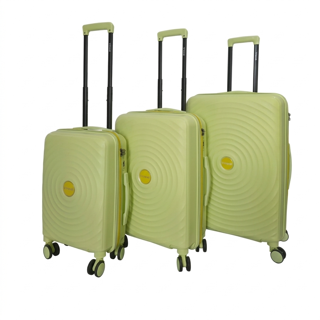 VL. VALISE HARD CASE- SERIE DE 03PCS (20"-24"-28") jaune crème/vert olive/grenat/cyan/vert sarcelle/gris/noir (07c) V-TRAVEL. LISBON