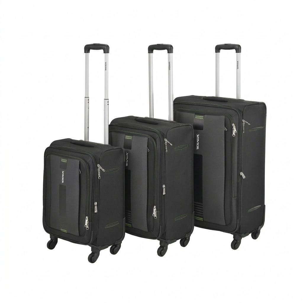 VL. VALISE SOFT CASE - SERIE DE 03 PCE (20",24",28") Noir - Bleu turquoise - Rouge ESPOO