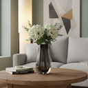 DC. BX127 LOT DE 3 VASE EN VERRE NOIR FUME