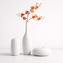 DC. HP291 LOT DE 3 VASE DECORATIF BLANC