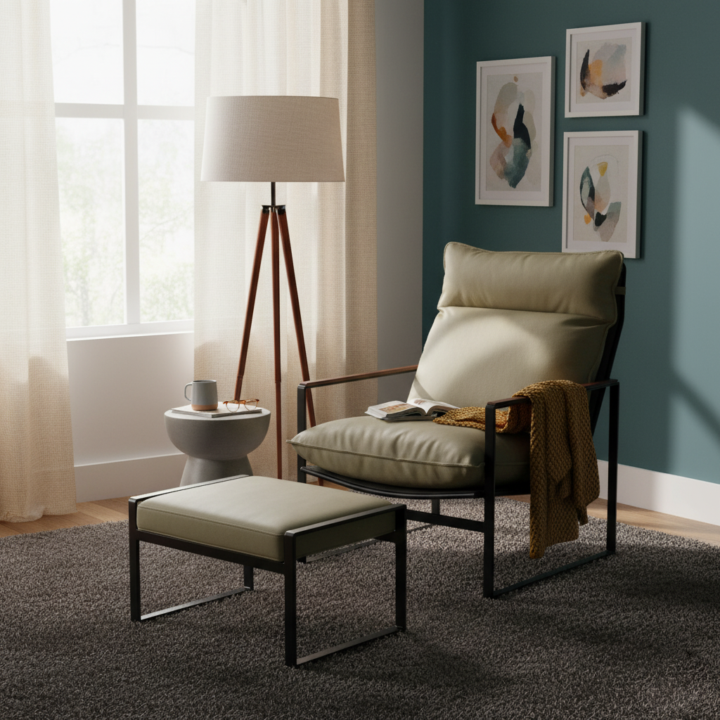 YK631 CHAISE DE DÉTENTE COL LIGHT KHAKI