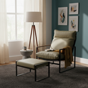 YK631 CHAISE DE DÉTENTE COL LIGHT KHAKI