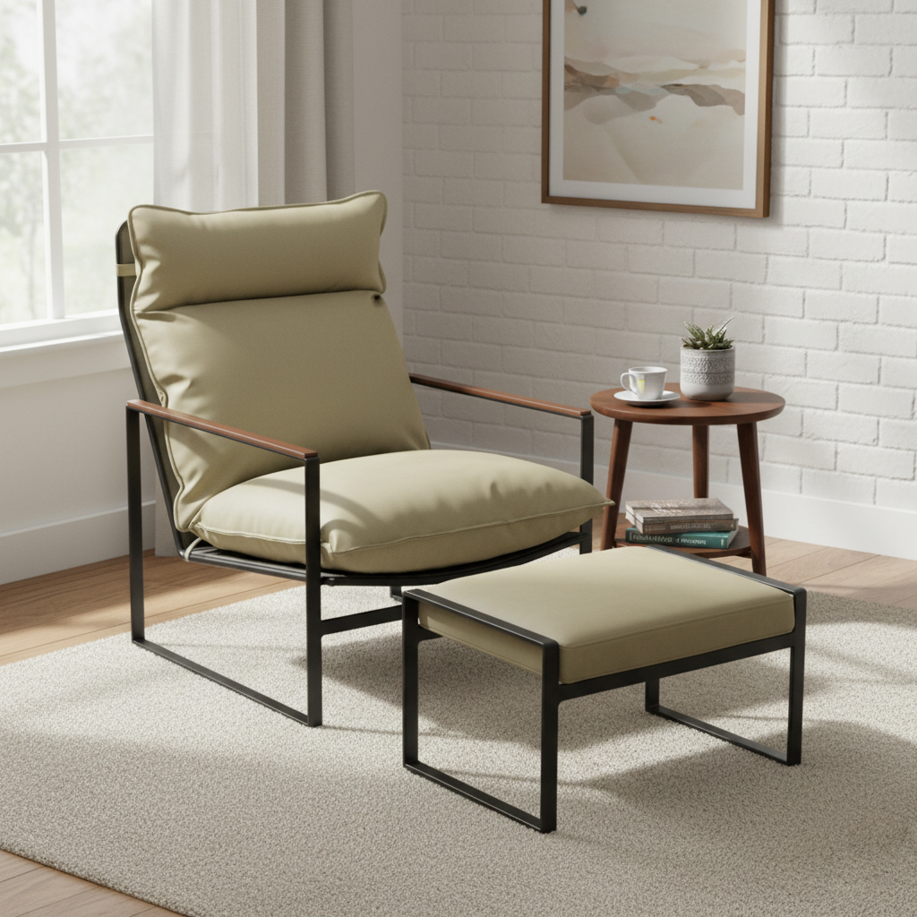YK631 CHAISE DE DÉTENTE COL LIGHT KHAKI