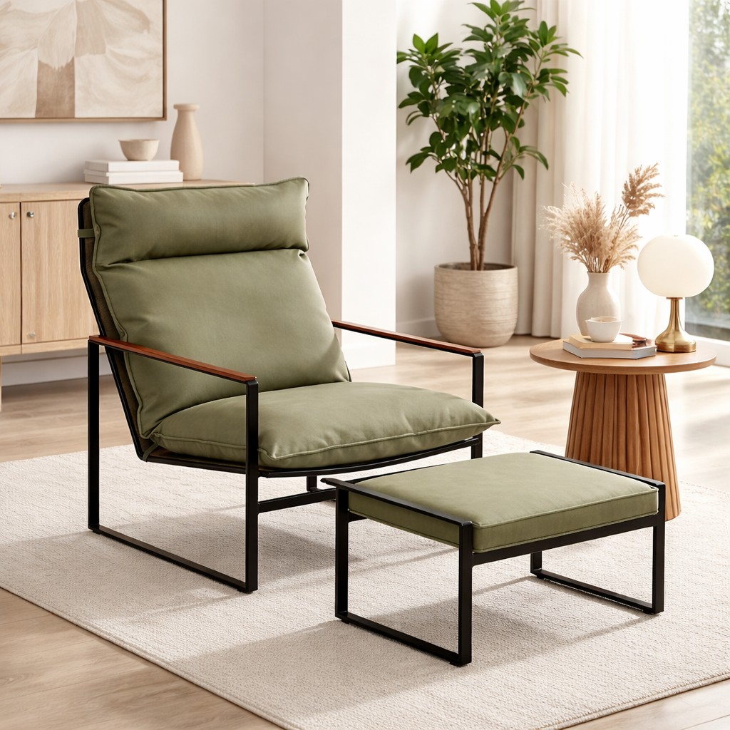 YK631 CHAISE DE DÉTENTE COL GREEN