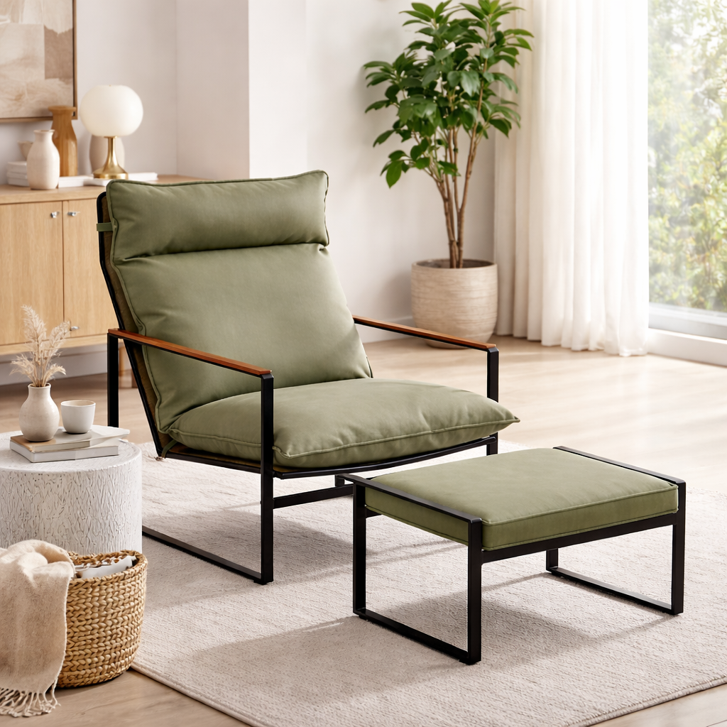 YK631 CHAISE DE DÉTENTE COL GREEN