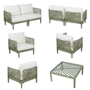 MB. ARK813-9 PP frame with anti-UV waterproof cushions and pillow stemper glass table topfo ARKEMIX 