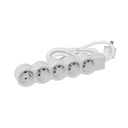 EL. 049480 RALLONGE MULTIPRISE A PUIT 1.5m EXTRA PLATE 5X2P+T 230V 3500W 16A BLC GRIS CLAIR LE GRAND 