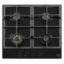 EL. PLAQUE DE CUISSON 60CM 04 FEUX A GAZ - BLACK GLASS KHOB64G-BG KRYSTER