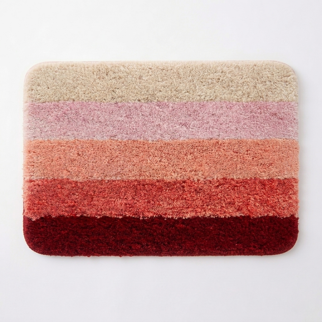 SHADED POLYMICON BATHMAT ITEM:9M2357 COL:MAROON 60X90