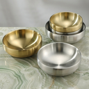 MEL-2-15 / MEL-2-16 23 Korean-style Double-layer Bowl Golden/Silver Color