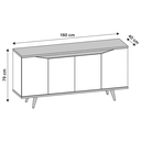 MB. BUFFET GRACE PEARL GREY HIGH GLOSS NOCE CASA. 50454586