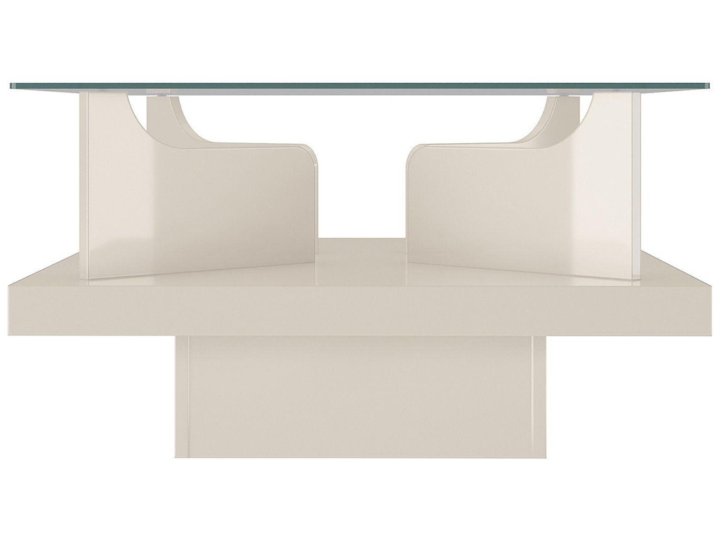 MB. 4582 ARTELY CLEAR COFFEE TABLE OFF WHITE ARTANY 