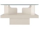 MB. 4582 ARTELY CLEAR COFFEE TABLE OFF WHITE ARTANY 