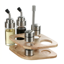 ZO-35 Wooden Base  Diamond-shaped Seasoning Set