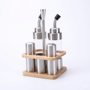 ZO-36 Wooden Base  Handheld Seasoning Set