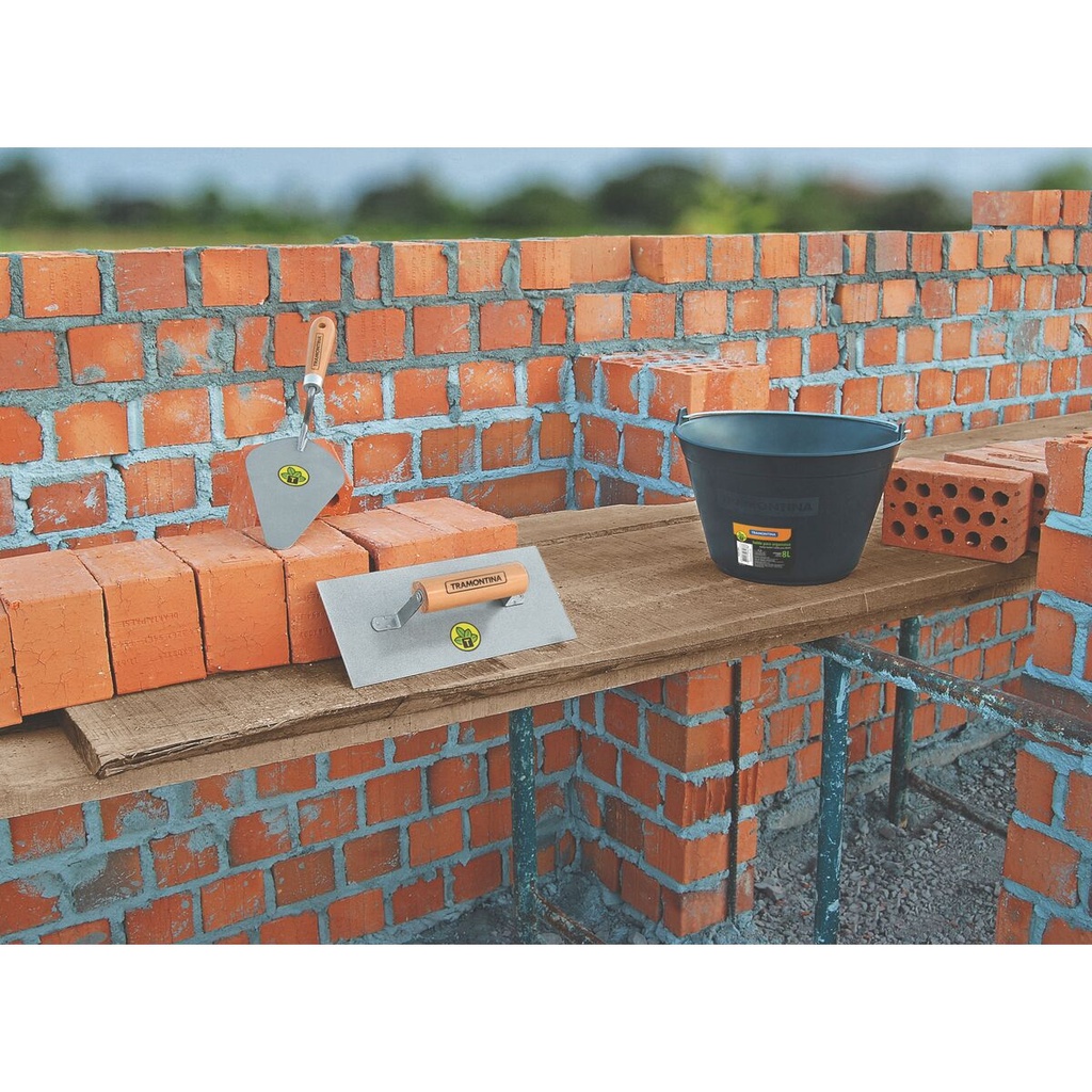 VR. 10 MASON'S TROWEL, WOOD HANDLE TRAMONTINA 77358/105