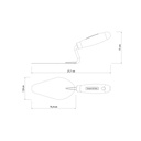 VR. 6 MASON'S TROWEL, WOOD HANDLE TRAMONTINA 77358/065