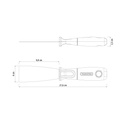 VR. FLEXIBLE SCRAPER 4CM PLASTIC HANDLE TRAMONTINA 77396/045