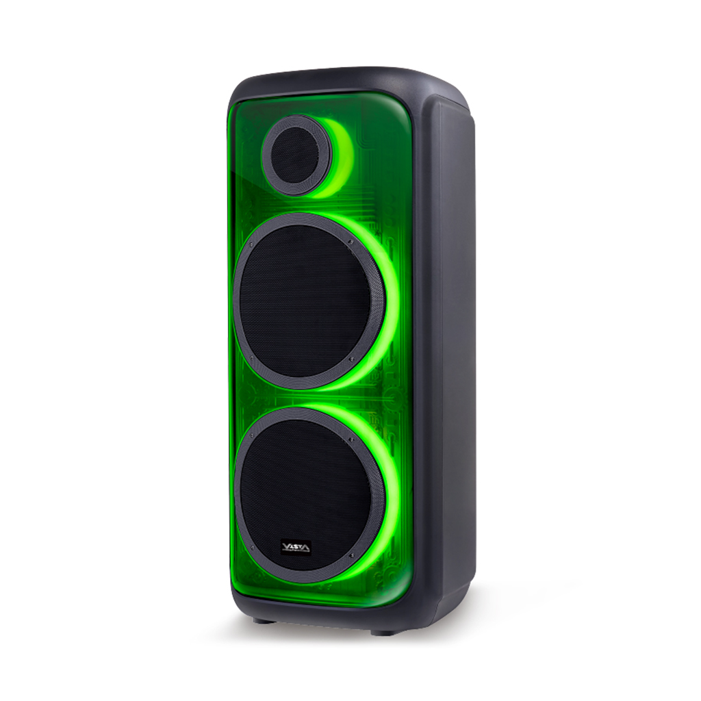 SP9940BT ENCEINTE PORTABLE 2x10''+1'' -RECHARGEABLE -BLUETOOTH -USB -SD -FM -TWS -TELECOMMANDE -AUX -MICRO -100W -10000W PMPO VISTA FRANCE