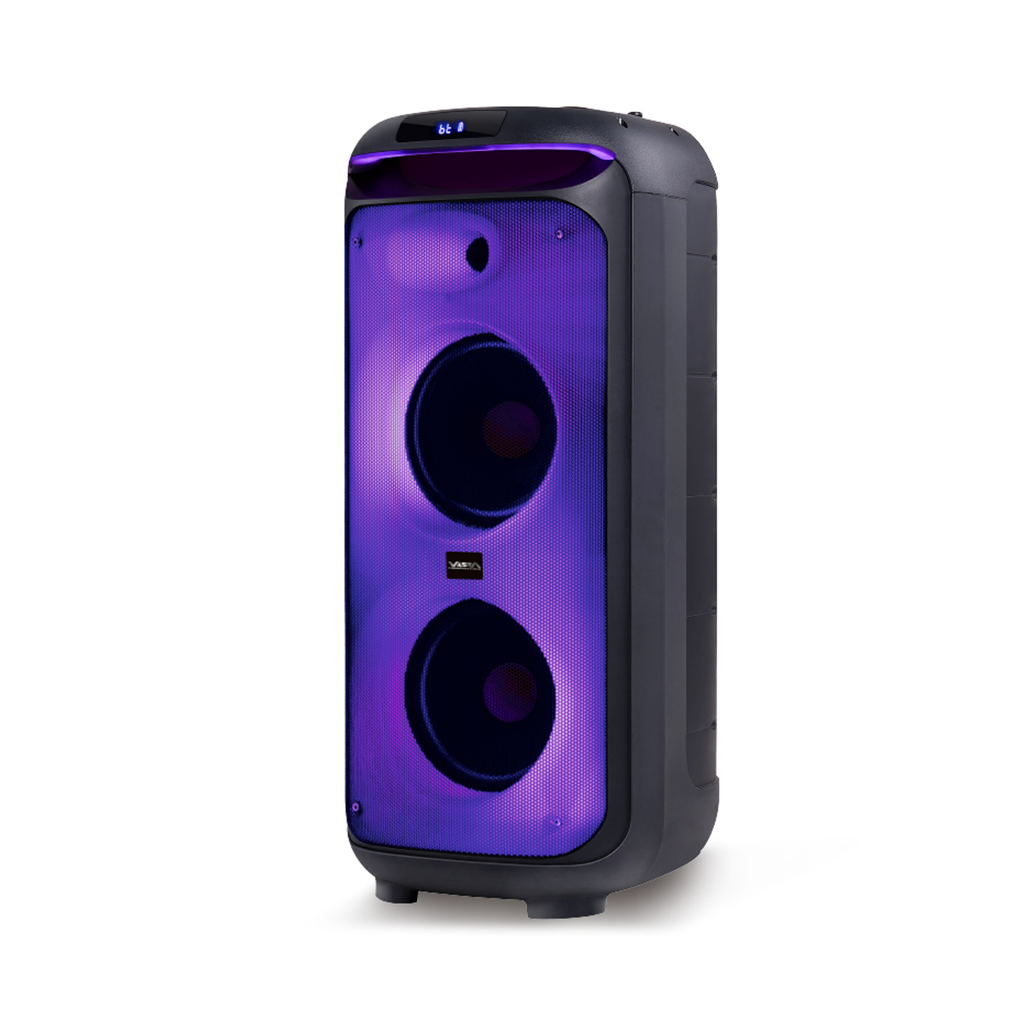 SP9938BT ENCEINTE PORTABLE 2x8''+1'' -RECHARGEABLE -BLUETOOTH -USB -SD -FM -TWS -TELECOMMANDE -AUX -MICRO -60W -7000W PMPO VISTA FRANCE
