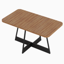 MB. 159232100 RECTANGULAR TABLE REF 1592 NOGAL W/BLACK CARRARO 