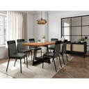 MB. 159232100 RECTANGULAR TABLE REF 1592 NOGAL W/BLACK CARRARO 