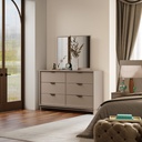 MB. 116032820 CHEST OF DRAWERS REF 1160 HAZELNUT W/MIRROR CARRARO