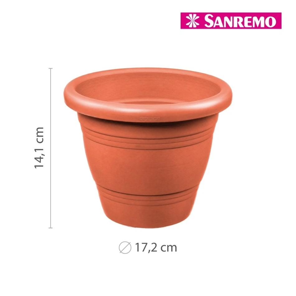VR. 510V/93 SANREMO PLAST ROUND FLOWER POT 17CM/ 510P/93 SANREMO PLAST RND BASE F/FLOWER POT 13CM