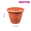 VR. 510V/93 SANREMO PLAST ROUND FLOWER POT 17CM/ 510P/93 SANREMO PLAST RND BASE F/FLOWER POT 13CM