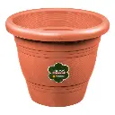 VR. 525P/93 PLASTIC ROUND PLATE 28CM - 525V/93 ROUND PLASTIC FLOWER POT 35CM SANREMO