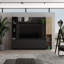 MB. 122631630 4 DOOR TV STAND REF 1226 BLACK CARRARO 