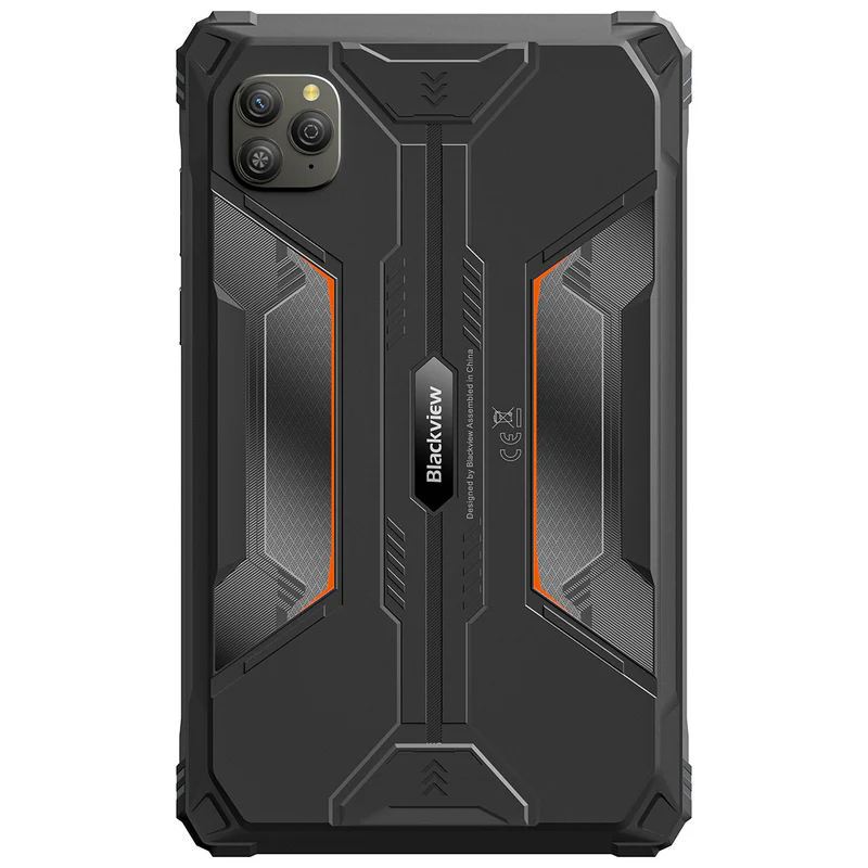 TABLETTE BLACKVIEW ACTIVE 5 T615 , 8.68" HD+IPS 800X1340 90 HZ , 8GB/128GB , ANDROID 15 , CAMERA 13MP / 16MP , BATTERY 6600mAh , HAND STRAP , PASSIVE CAPACITIVE PEN NOIR / ORANGE QUB 