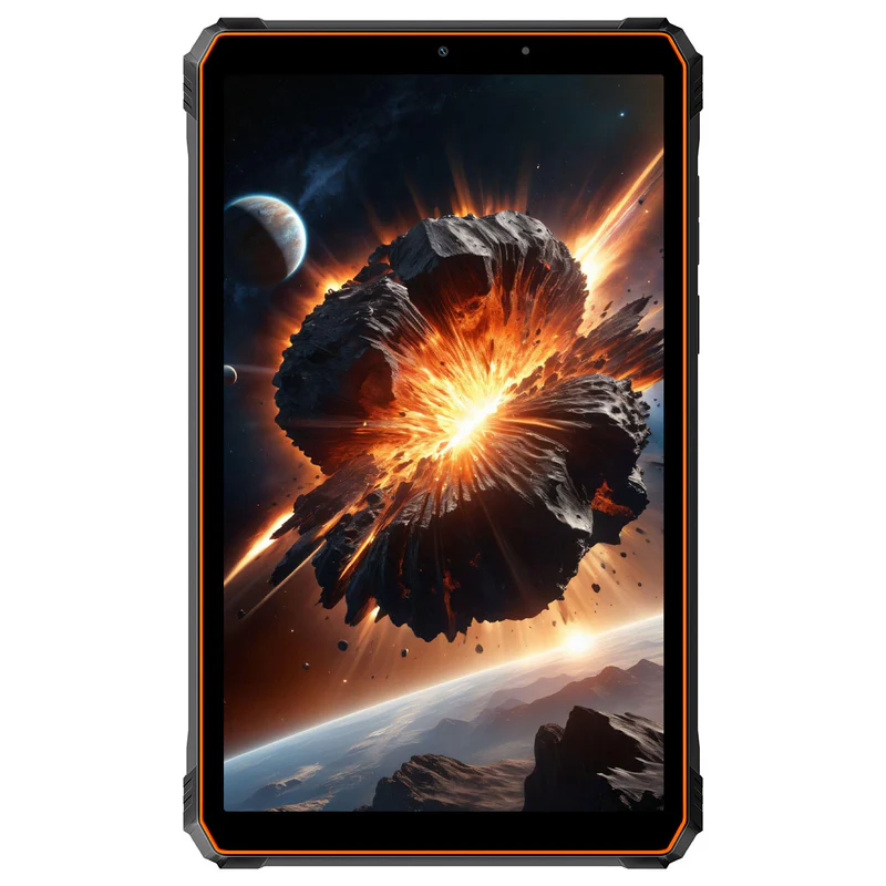TABLETTE BLACKVIEW ACTIVE 5 T615 , 8.68" HD+IPS 800X1340 90 HZ , 8GB/128GB , ANDROID 15 , CAMERA 13MP / 16MP , BATTERY 6600mAh , HAND STRAP , PASSIVE CAPACITIVE PEN NOIR / ORANGE QUB 